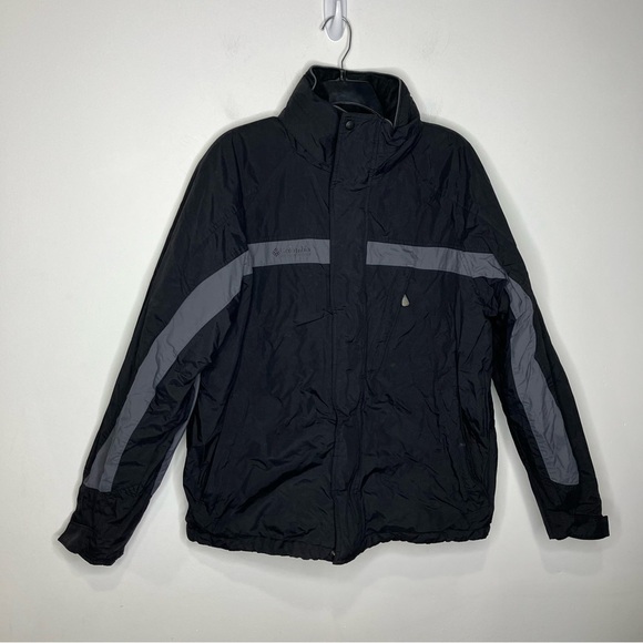 Columbia waterproof jacket black hood men’s size large casual outdoor gear - Picture 1 of 11